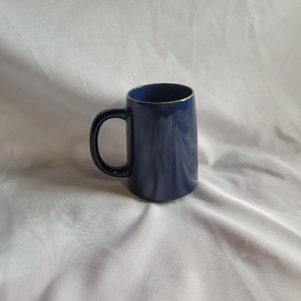 Vintage Otagiri Sunrise Publications Blue ceramic Dolphin Mug Coffee Cup Japan